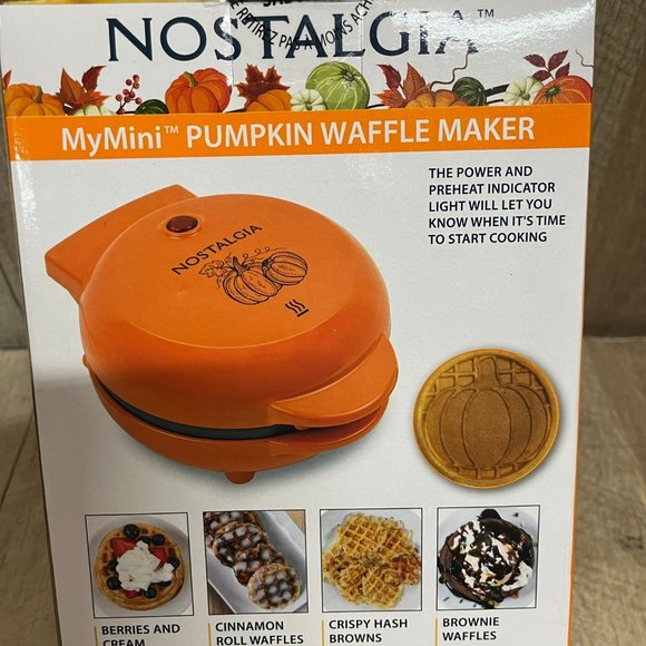 Nostalgia Kitchen Nostalgia My Mini Pumpkin Waffle Maker Poshmark